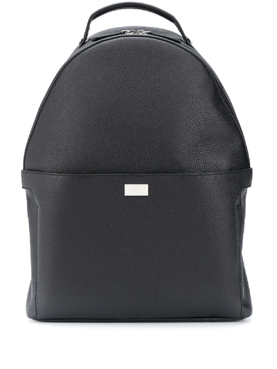 Shop Fendi Leather Backpack In Black