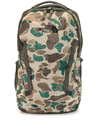 Shop The North Face Vault Camouflage Print Backpack In Green