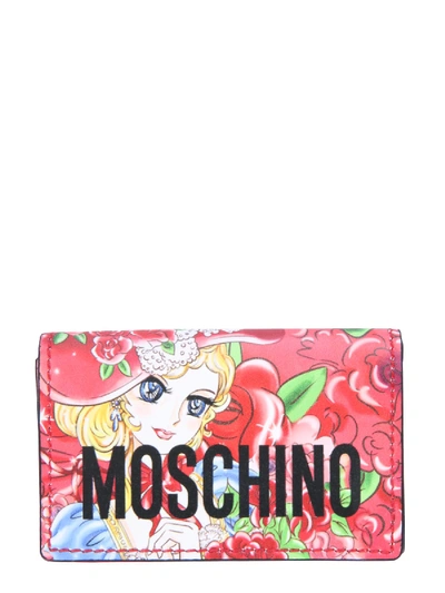 Shop Moschino Wallet With Logo In Multicolor