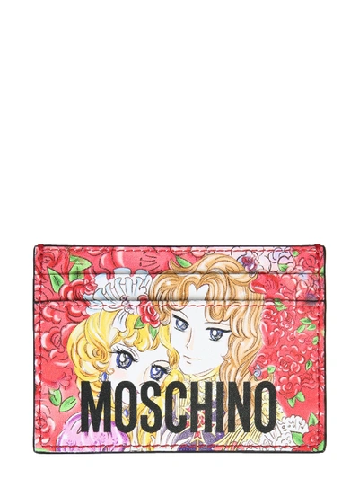 Shop Moschino Card Holder With Georgie Print In Multicolor