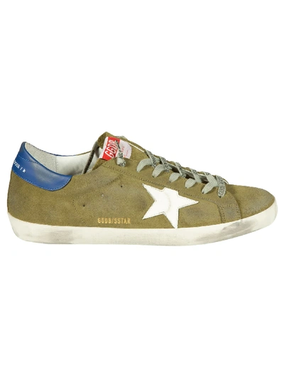 Shop Golden Goose Superstar Classic Sneakers In Wood Green/white/blue