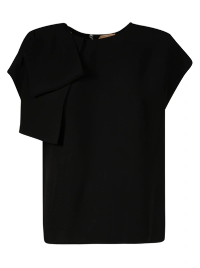 Shop N°21 Capped Sleeve Blouse In Black