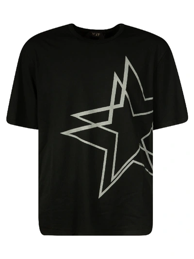 Shop N°21 Star Print T-shirt In Black
