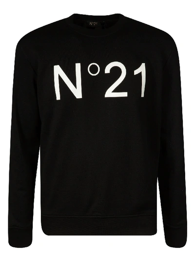 Shop N°21 Logo Print Sweatshirt In Black