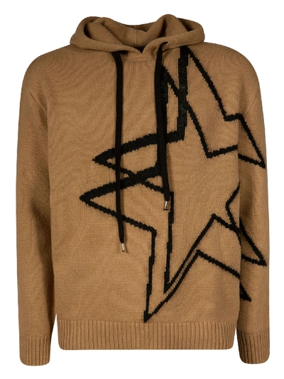 Shop N°21 Star Hoodie In Brown/black