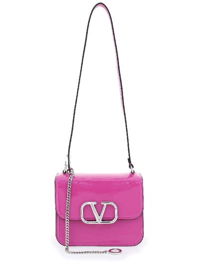 Shop Valentino Vlogo Shoulder Bag In Radiant Orchid