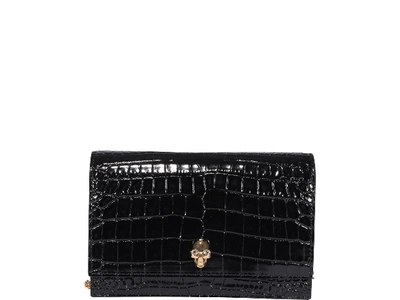 Shop Alexander Mcqueen Mini Bag Skull In Black