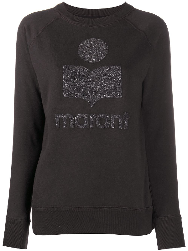 Isabel Marant Étoile Milly Logo Sweatshirt In Black | ModeSens