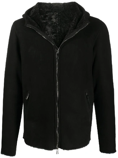 Shop Giorgio Brato Zip-up Shearling Jacket In Black