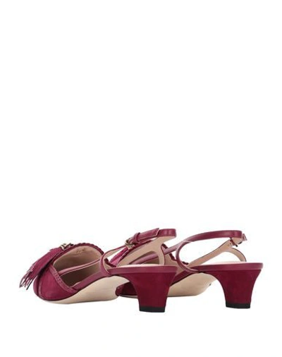 Shop Tod's Woman Pumps Garnet Size 5.5 Soft Leather In Red