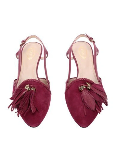 Tod's 35mm Suede Pumps In Red