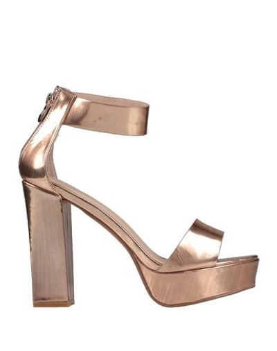 Shop Public Desire Sandals In Copper