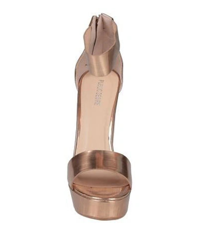 Shop Public Desire Sandals In Copper