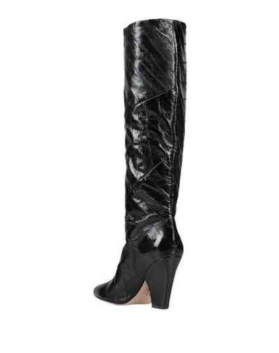 Tory Burch Lila Eel-leather Knee Boots In Black | ModeSens