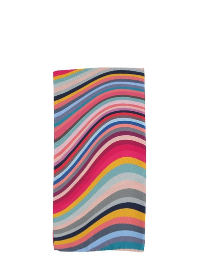 Shop Paul Smith "swirl" Scarf In Multicolour