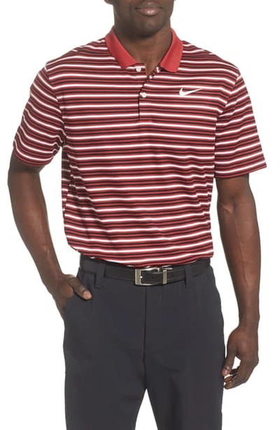 Shop Nike Golf Dri-fit Victory Polo Shirt In Sierra Red/ Black/ White