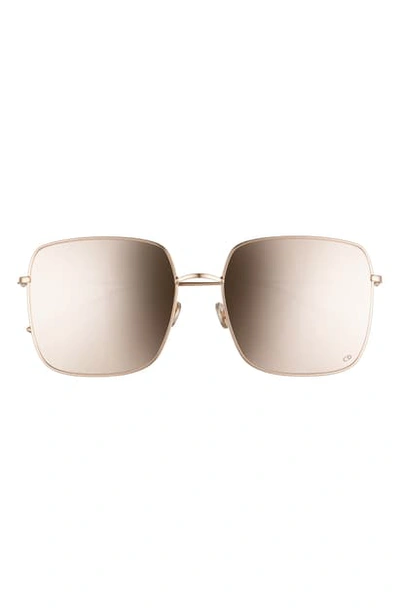 Shop Dior Stellaire 59mm Square Sunglasses In Gold Copper/ Multi Gold