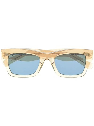 Shop Ferragamo Square-frame Chunky Sunglasses In Braun