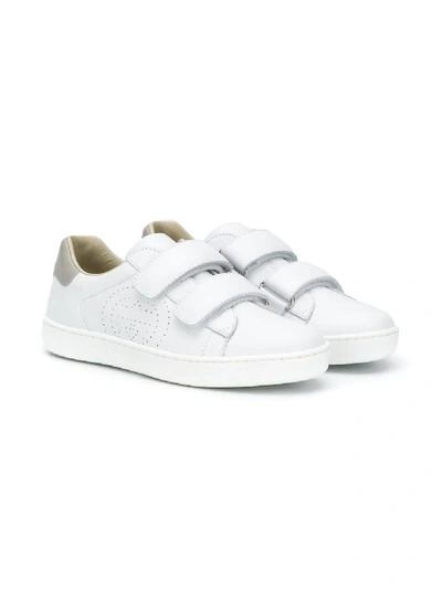 Shop Gucci Interlocking G Sneakers In White