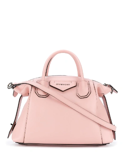 Shop Givenchy Antigona Leather Tote Bag In Pink