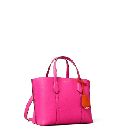 Shop Tory Burch Perry Small Triple-compartment Tote Bag In Crazy Pink