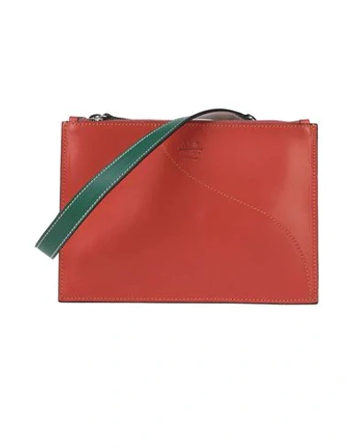 Shop Atp Atelier Handbag In Brick Red