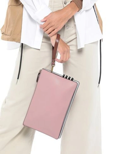 Shop Manila Grace Handbag In Pastel Pink