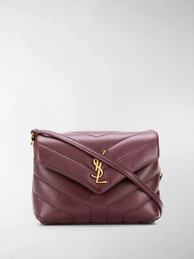 Shop Saint Laurent Loulou Crossbody Bag In Red