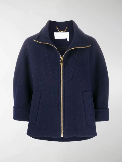 Shop Chloé Mariner Wool Jacket In Blue