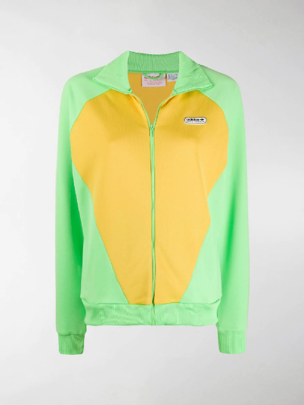 green and yellow adidas jacket