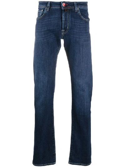 Shop Jacob Cohen Mid-rise Straight Leg Jeans In Blue