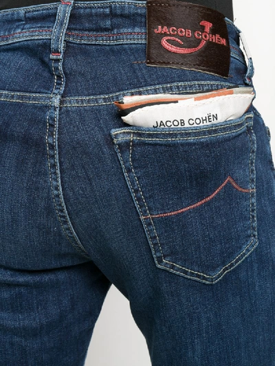 Shop Jacob Cohen Mid-rise Straight Leg Jeans In Blue