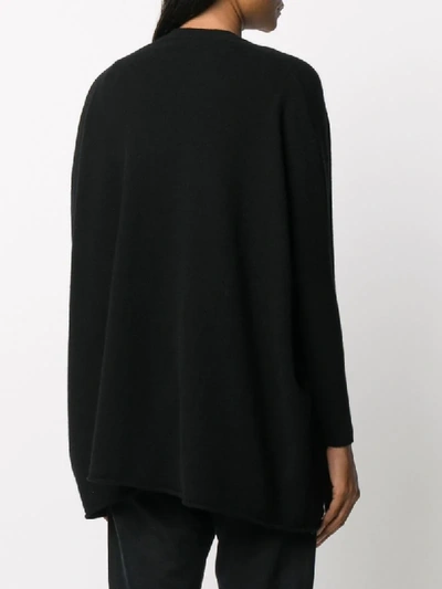 Shop Allude Oversized V-neck Cardigan In Black