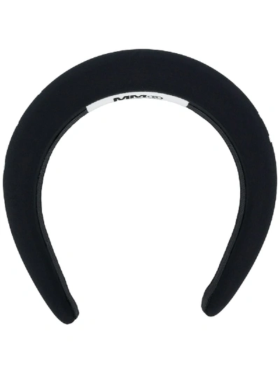 Shop Mm6 Maison Margiela Logo Print Hairband In Black