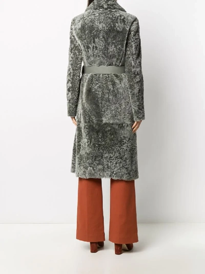 DROME BELTED SHEARLING COAT 