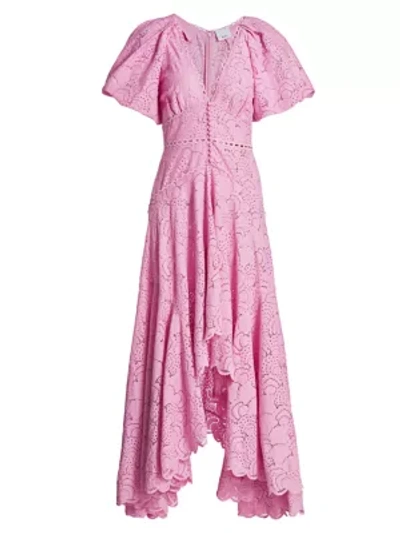 Shop Acler Cookes Puff-sleeve Dress In Taffy Pink
