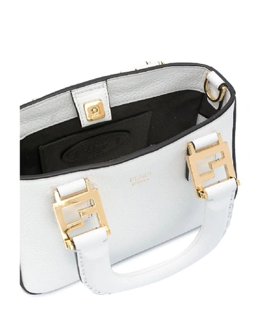 Shop Fendi Mini Shopping Tote In White