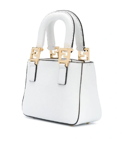 Shop Fendi Mini Shopping Tote In White