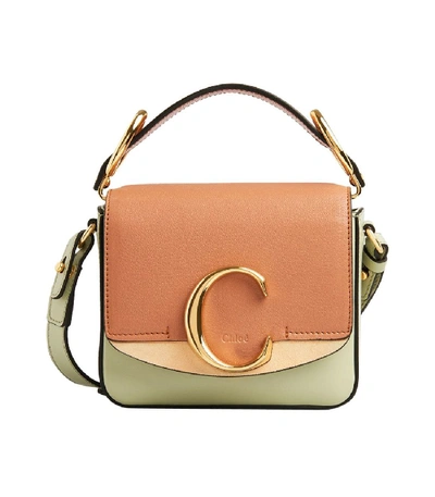 Shop Chloé C Mini Tricolor Bag In Multicolor