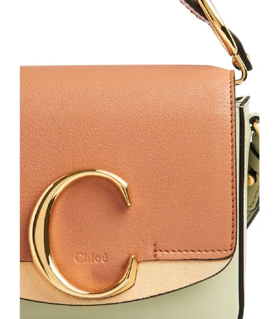 Shop Chloé C Mini Tricolor Bag In Multicolor