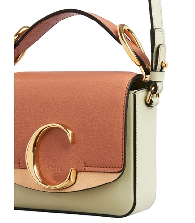 Shop Chloé C Mini Tricolor Bag In Multicolor