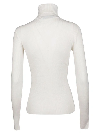 Iro Kella Ribbed Silk Turtleneck Top In White | ModeSens