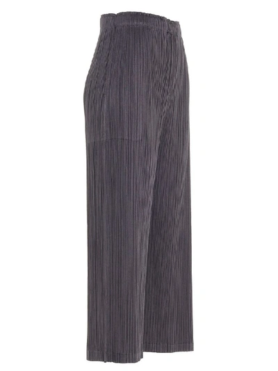 Shop Issey Miyake Pleats Please  Women's Grey Polyester Pants