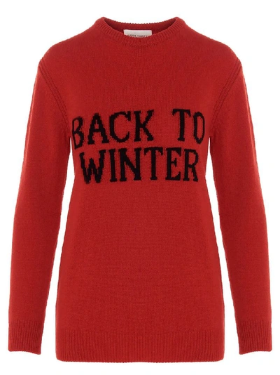 Shop Alberta Ferretti Women's Red Cashmere Sweater