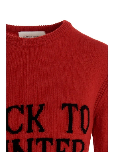 Shop Alberta Ferretti Women's Red Cashmere Sweater
