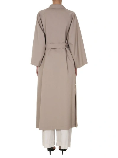 Shop Lemaire Women's Beige Polyester Trench Coat