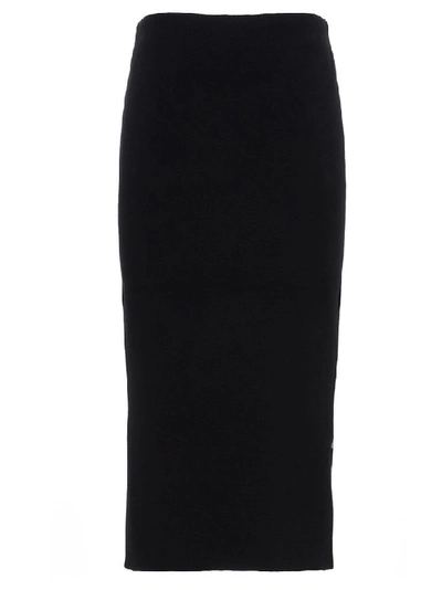 Shop Pinko Women's Black Viscose Skirt
