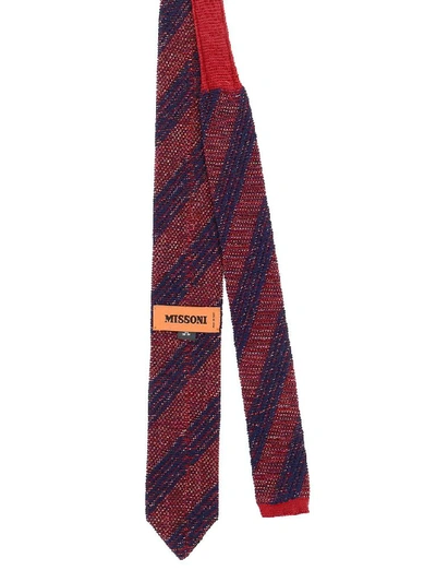 Shop Missoni Men's Red Silk Tie