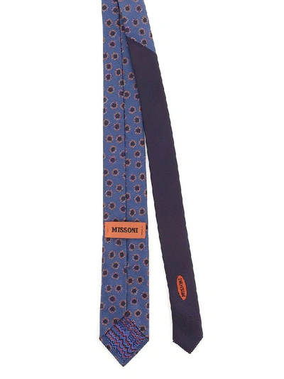 Shop Missoni Men's Blue Silk Tie