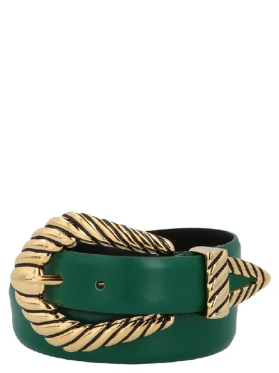 Shop Alberta Ferretti Women's Green Leather Belt
